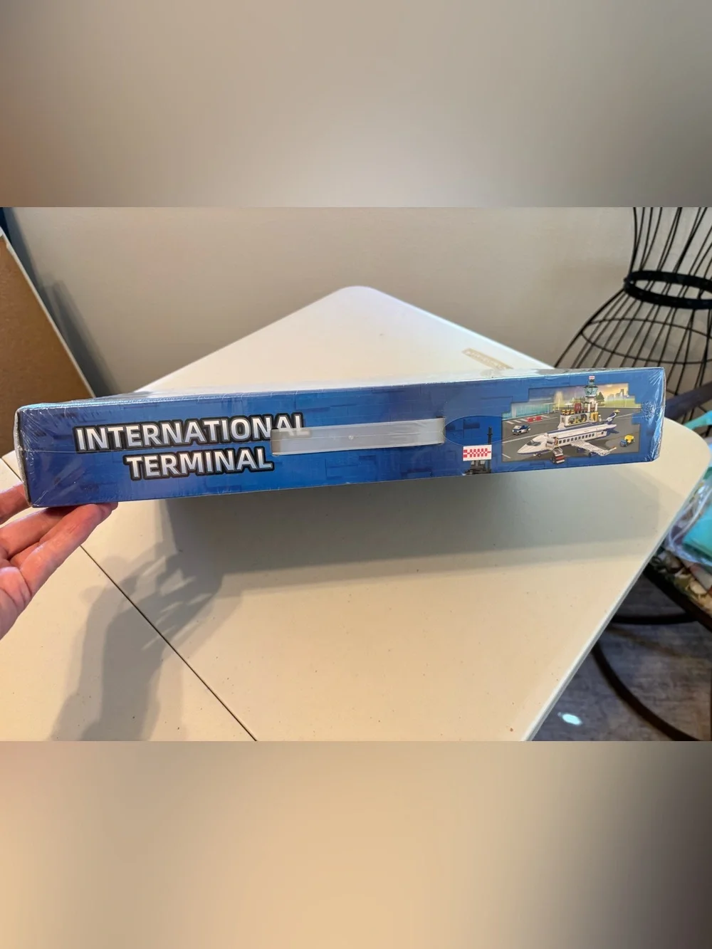 International Terminal 6-in-1 Kids Airliner building blocks Playset - Blue White
